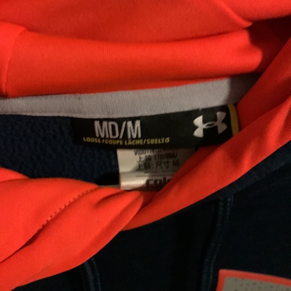 Under Armour Blue Reflective Hoodie Size:Medium - Picture 3 of 4